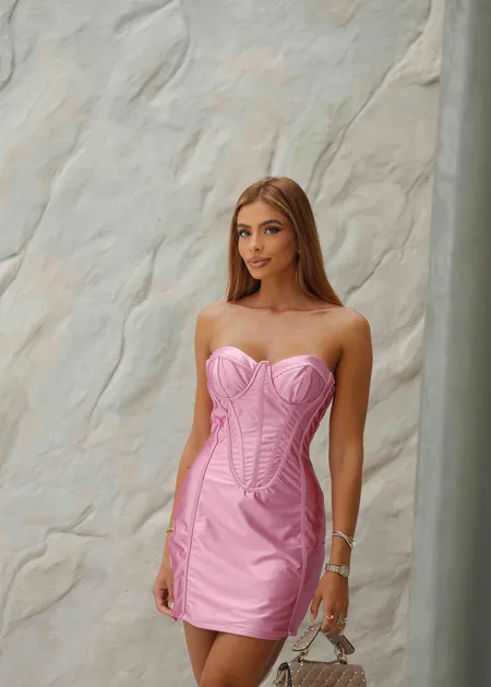 VESTIDO CHLOE ROSE CINTILANTE