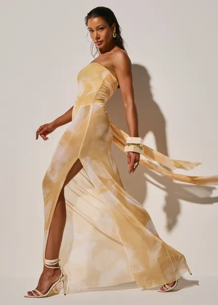 VESTIDO COSMO AMARELO MANTEIGA VESTIDO COSMO AMARELO MANTEIGA