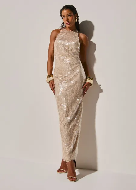 VESTIDO DIAMONDS BEGE